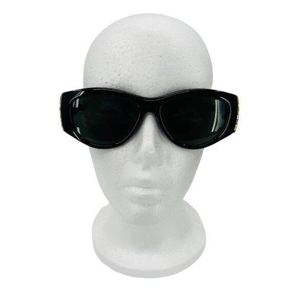 Vintage 90’s Rochas Paris Black Gold Statement Sunglasses Mod 901901 Made France main image 16